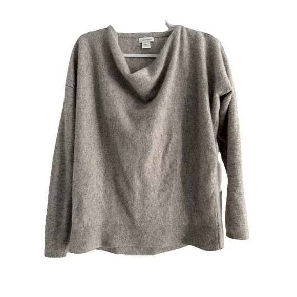 Sundance Woman’s Sweater S Beige 100% Cashmere Solid Scoop Neck Long Sleeve - Picture 1 of 5